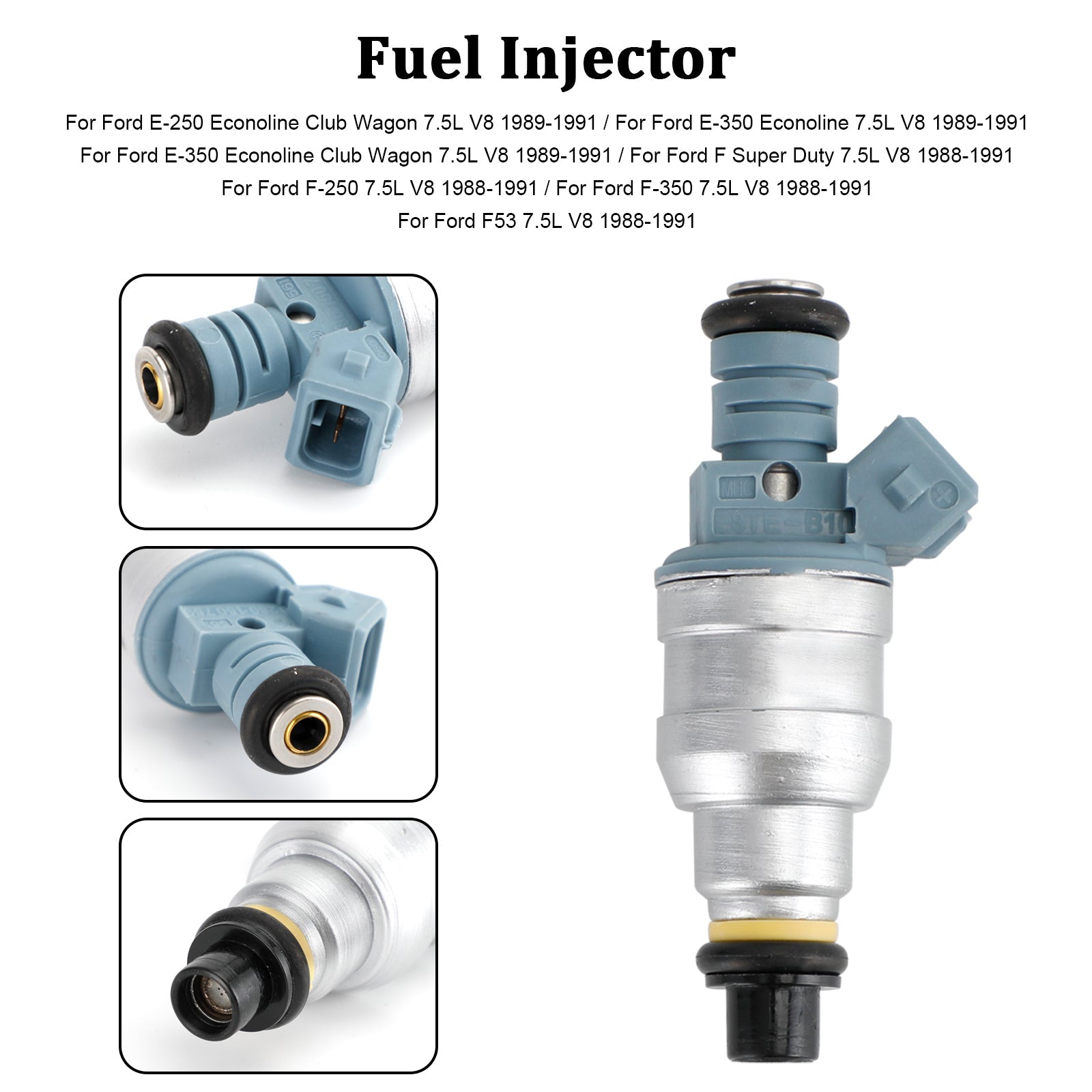 1PCS Fuel Injector 0280150759 F822-11120 Fit Ford E-350 Econoline 7.5L V8 1989-1991