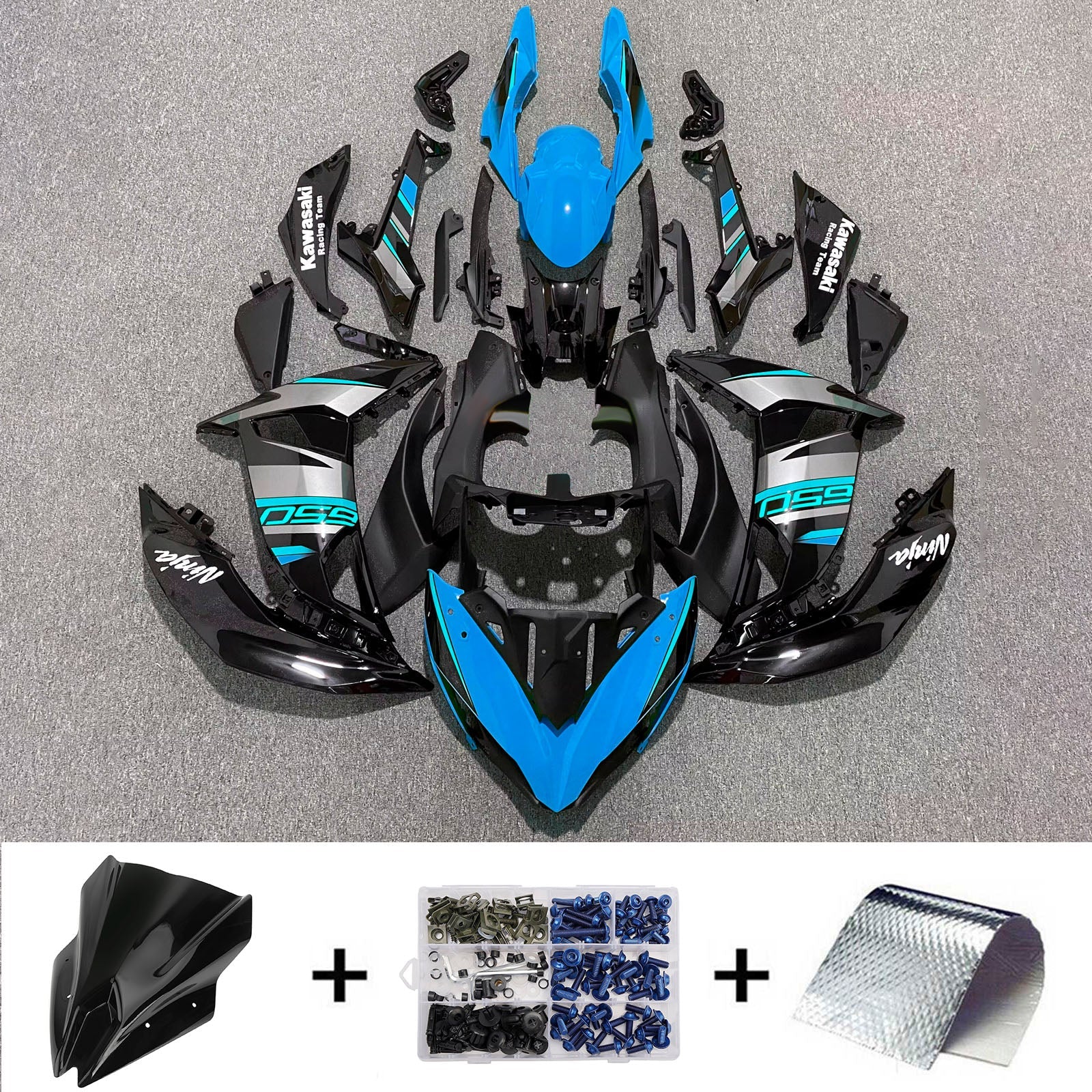 Injection Fairing Kit Bodywork Plastic ABS fit For Kawasaki ER-6F Ninja650R 2017-2019