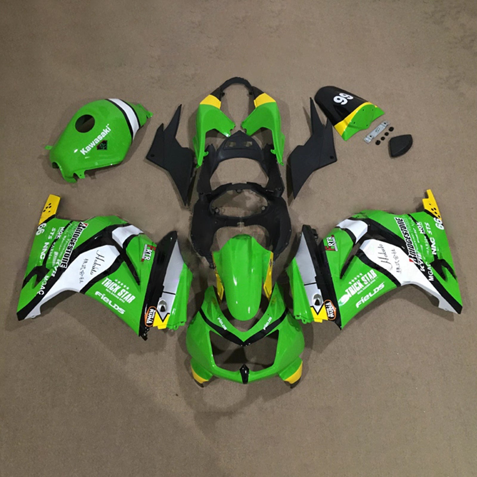 Injection Fairing Kit Bodywork Plastic ABS fit For Kawasaki EX250 Ninja250R 2008-2012