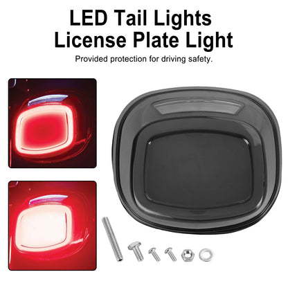 Touring Softail Dyna Sportster 99-Up Generic LED Tail Lights License Plate Light For