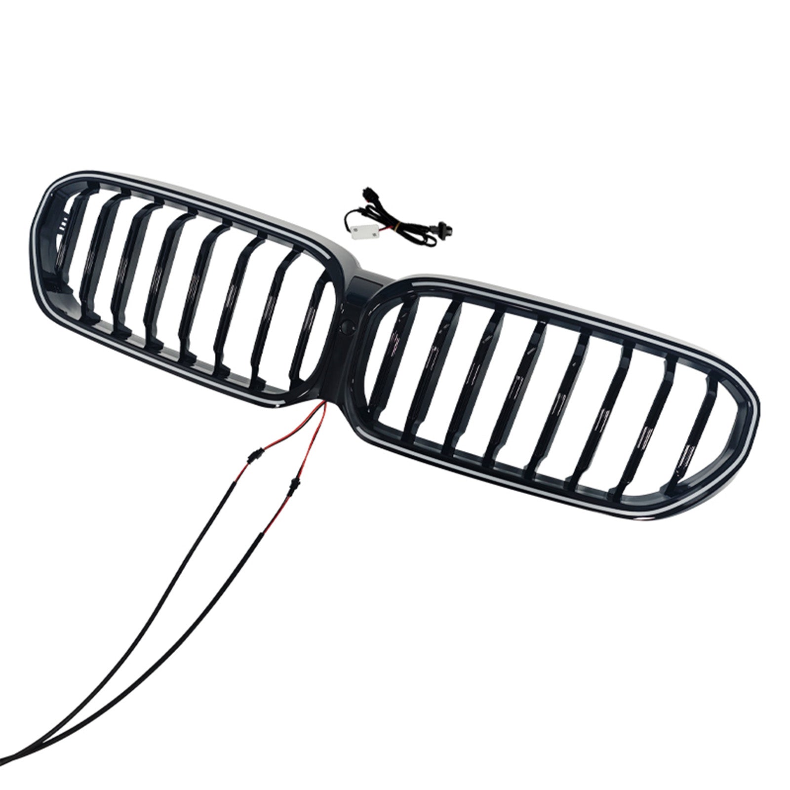 2021-2024 Fit BMW 5 Series G30 G38 Gloss Black Front Kidney Grill Grille