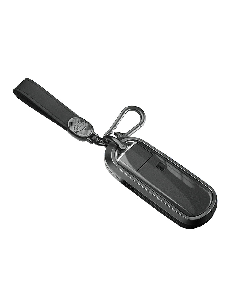 Aluminum Alloy TPU Black Car Key Case Cover With Buckle For Mazda CX-4 CX-5
