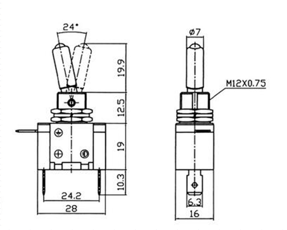 4Pcs 2 Terminal 4Pin ON-OFF 15A 250V Toggle Switch Boot DPST Industrial Grade