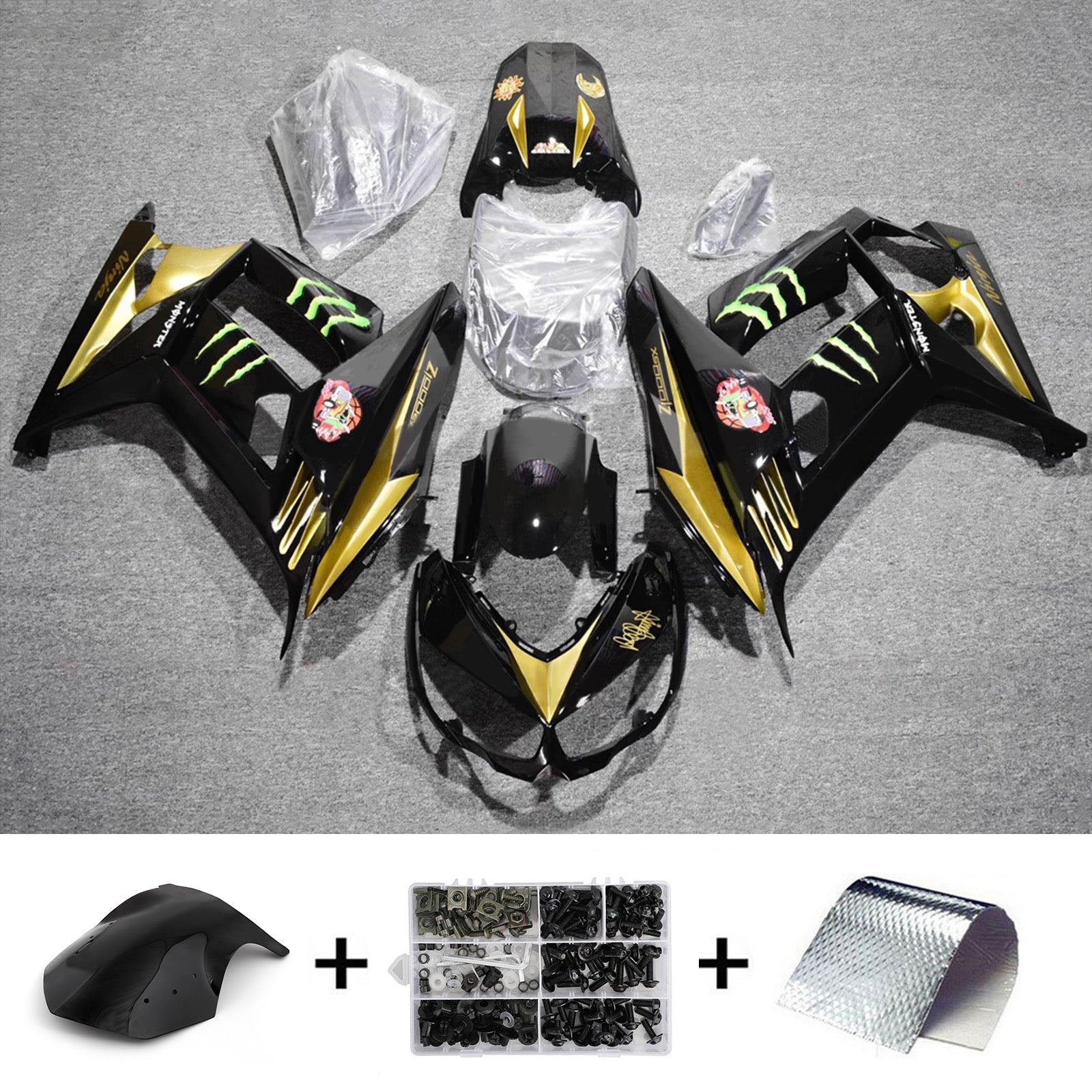Injection Fairing Kit Bodywork Plastic ABS fit For Kawasaki Z1000SX 2010-2015