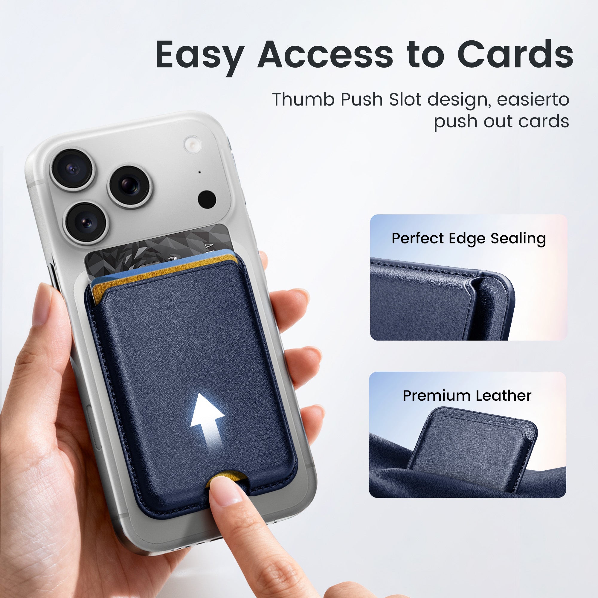 Magnetic Card Holder MagSafe Wallet RFID Protection for iPhone 17/16/15/14/13/12