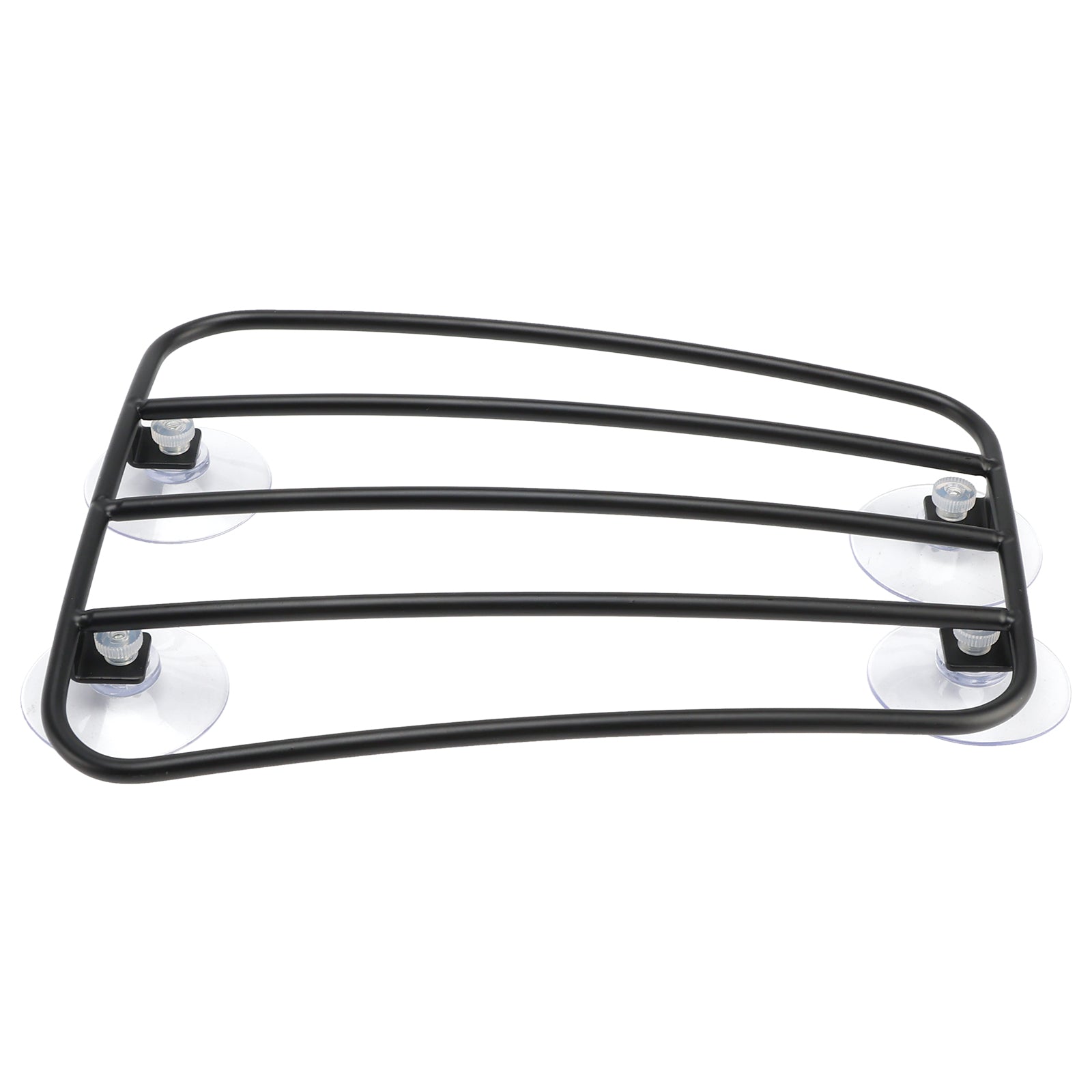 Classic Style Motorcycle Black Universal Parcel Tank Rack Carrier w/Suction Cups