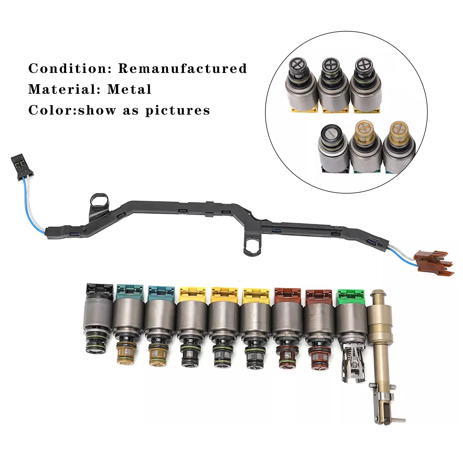 2008 BMW 535xi 3.0 L6 E60 6HP28 Transmission Valve Body Repair Solenoid Kit 1068298047
