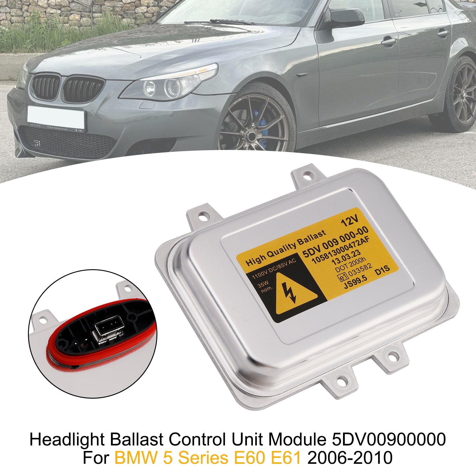 Headlight Ballast Control Unit Module 5DV00900000 For BMW 5 E60 E61 06-10