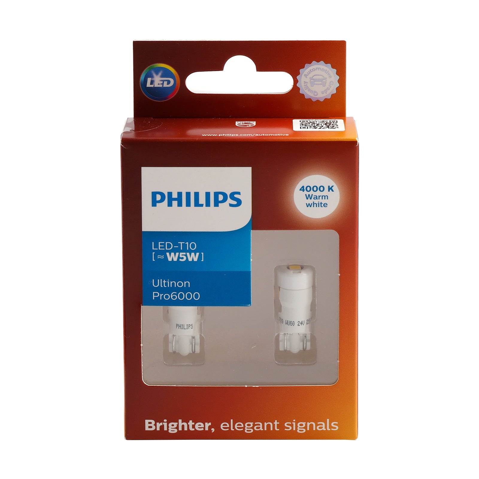 Car Light LED-T10 Ultinon Pro6000 W5W 24961WU60 4000K 24V For PHILIPS