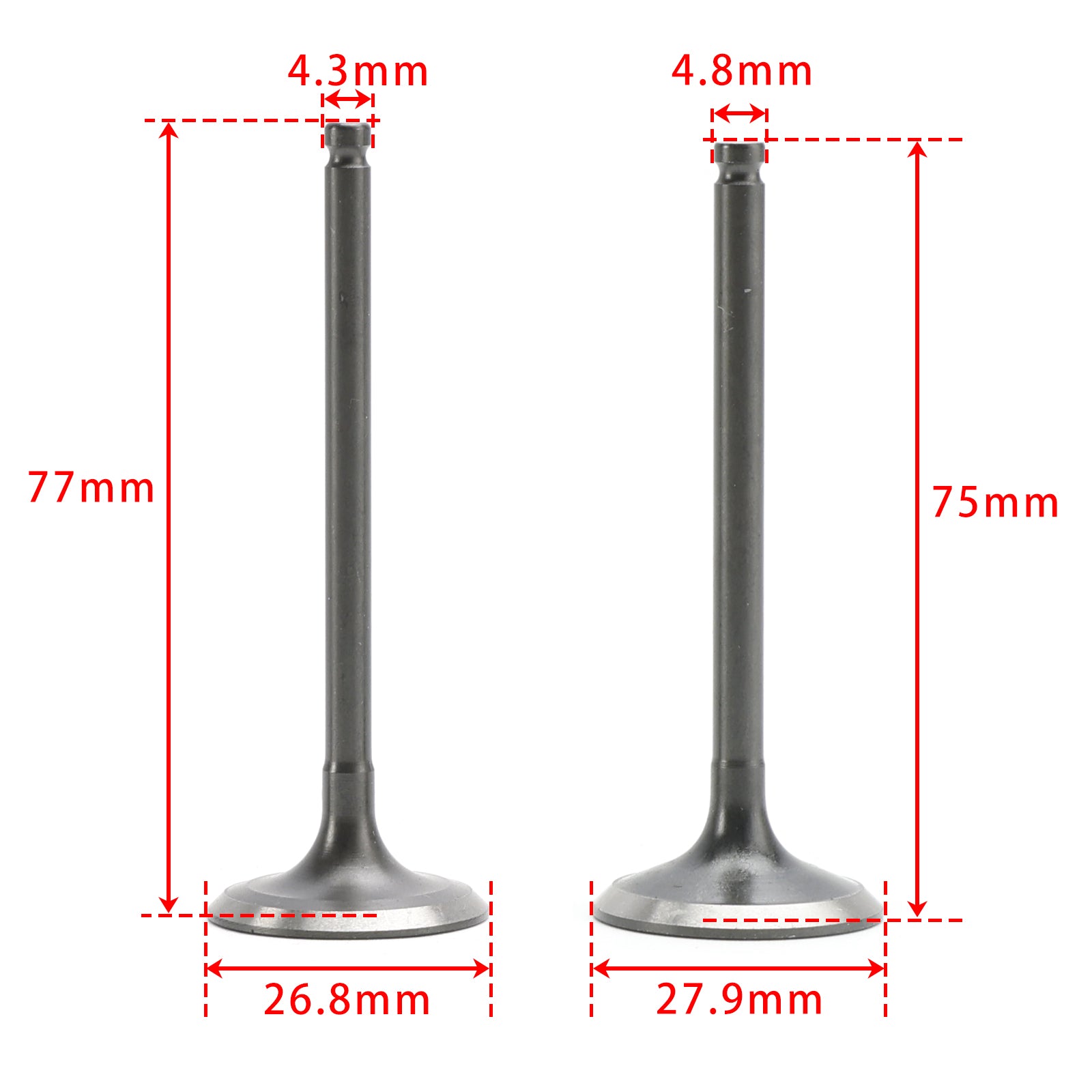 2009-2023 Yamaha YFZ450R Intake & Exhaust Valves w/ Seals 5TA-12111-00 1WG-12118-00