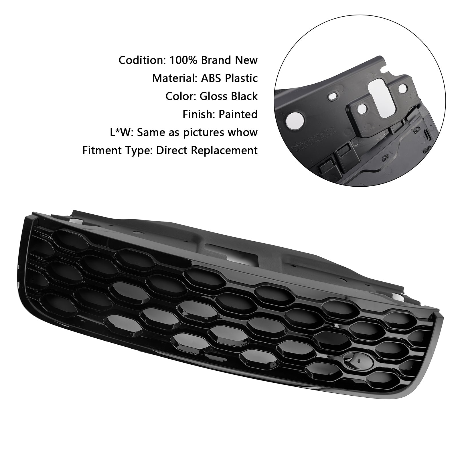 2017 2018 2019 2020 Land Rover Discovery 5 L462 Front Bumper Grill Grille Black