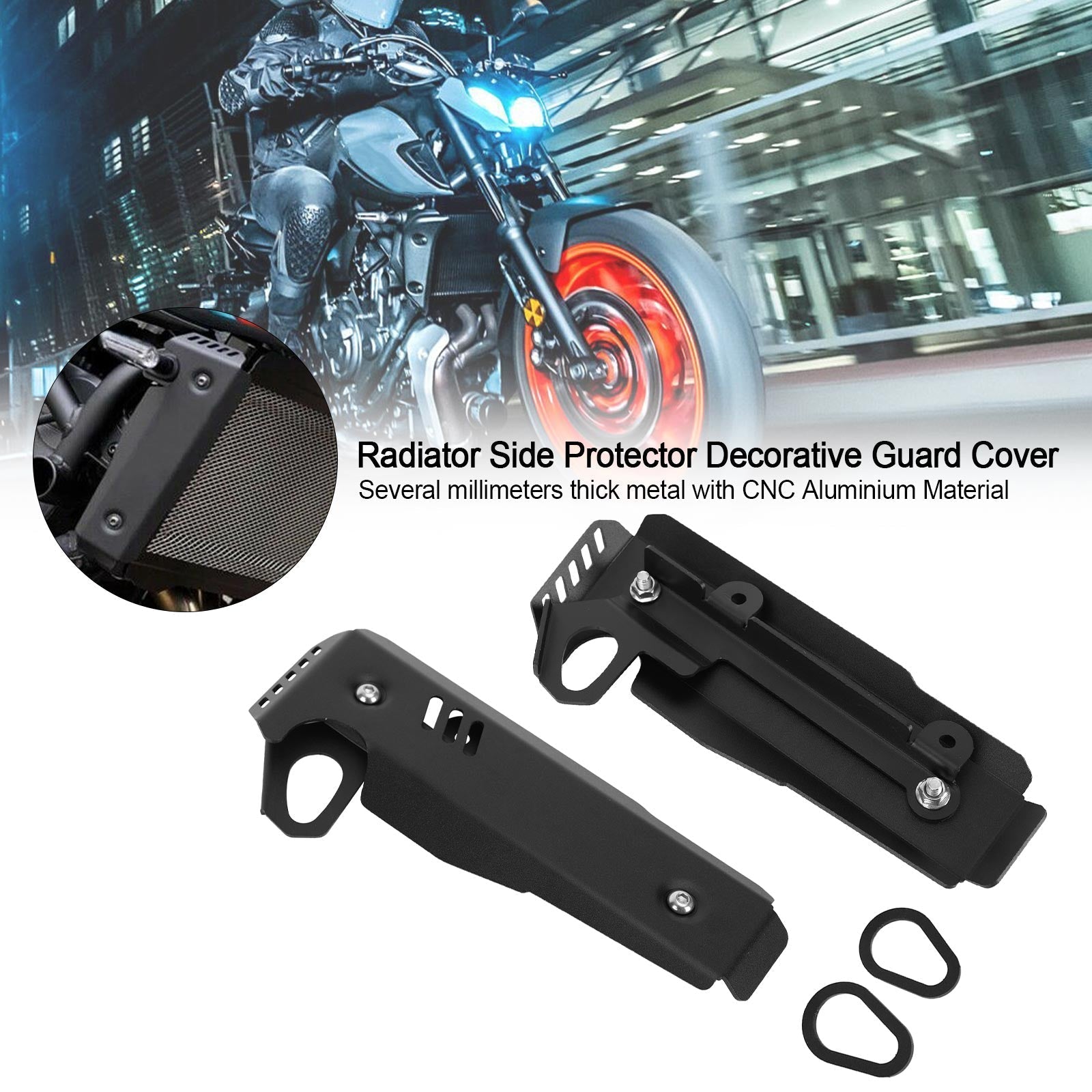2021-2022 Yamaha MT-07 FZ-07 Radiator Side Protector Guard Cover Generic