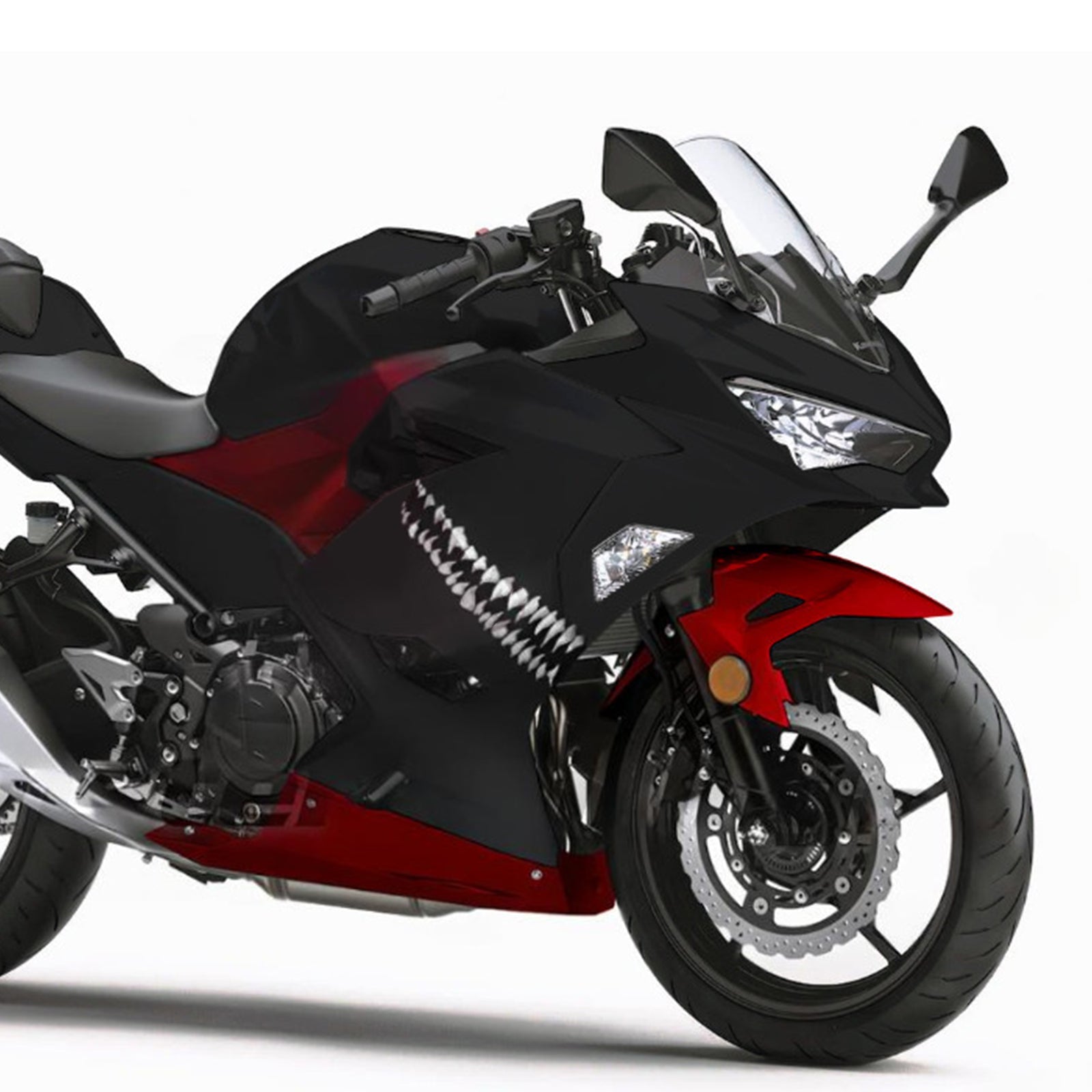 Injection Fairing Kit Bodywork Plastic ABS fit For Kawasaki EX400 Ninja400 2018-2024
