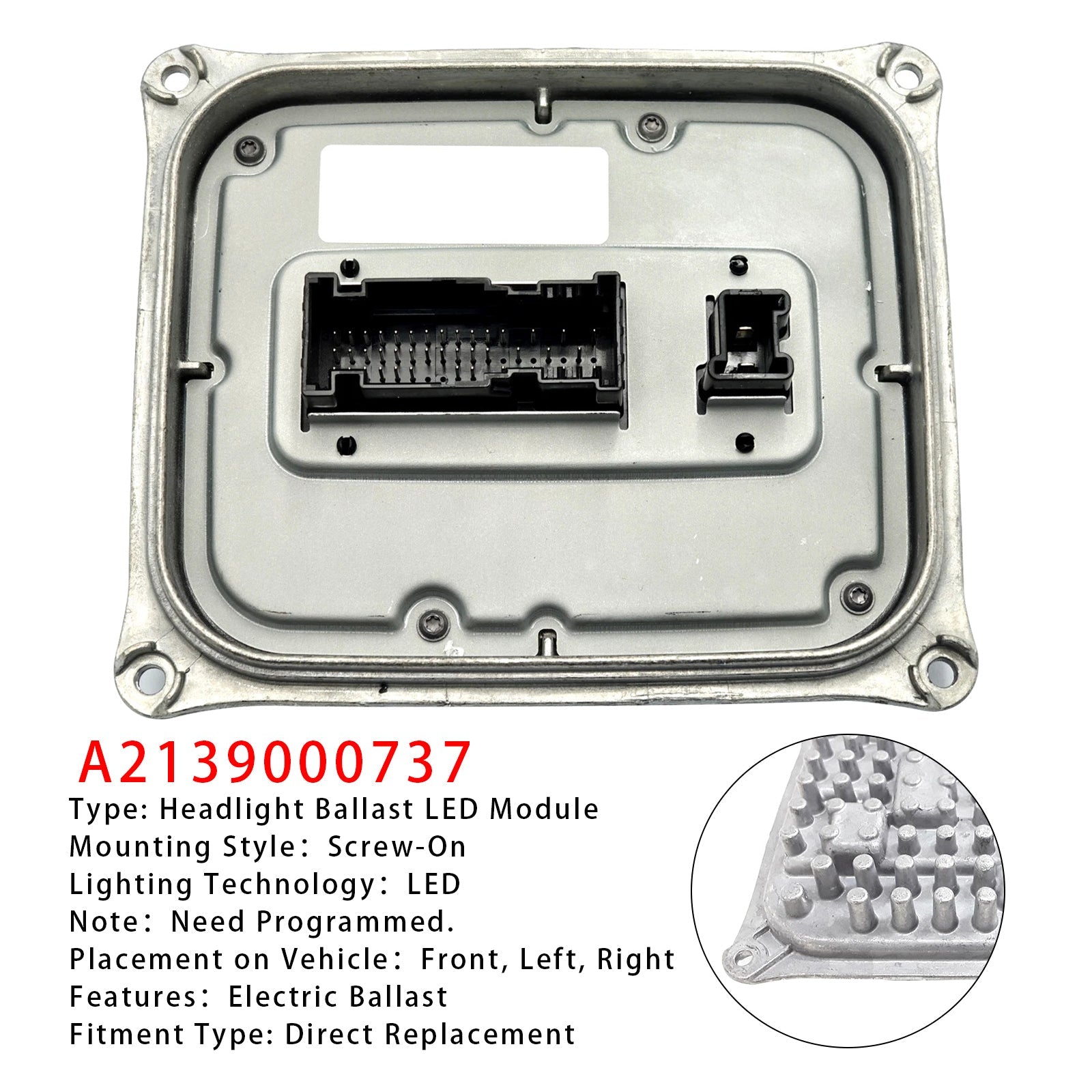 Mercedes-Benz E180 E63 E63S AMG petrol Headlight Control Module A2139000737