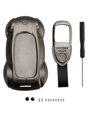 Leather Alloy Zinc Car Key Gray Case Cover For Lexus ES260h/RX350h/LS500h
