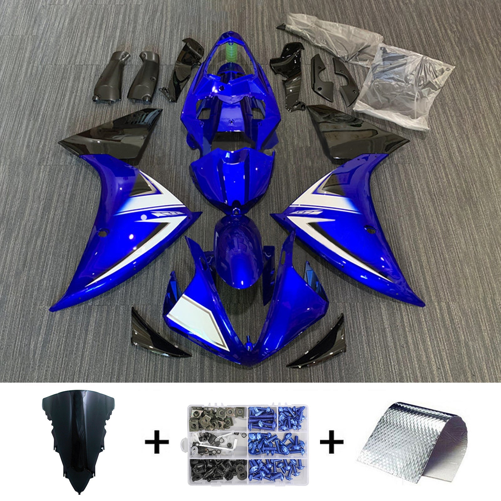 2012-2014 Yamaha YZF-R1 Injection Fairing Kit Bodywork Plastic ABS