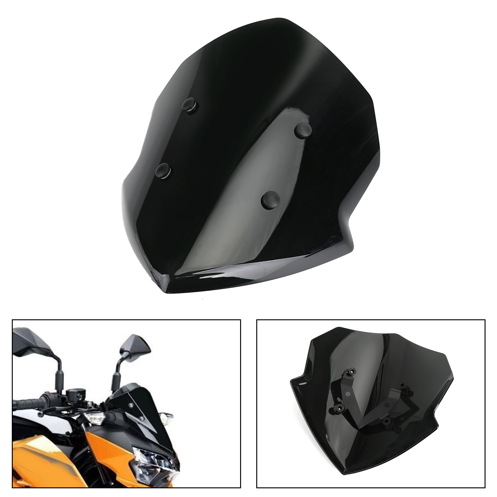 2019-2020 Kawasaki Z125 ABS 4mm Motorcycle Windscreen Screen Windshield Generic