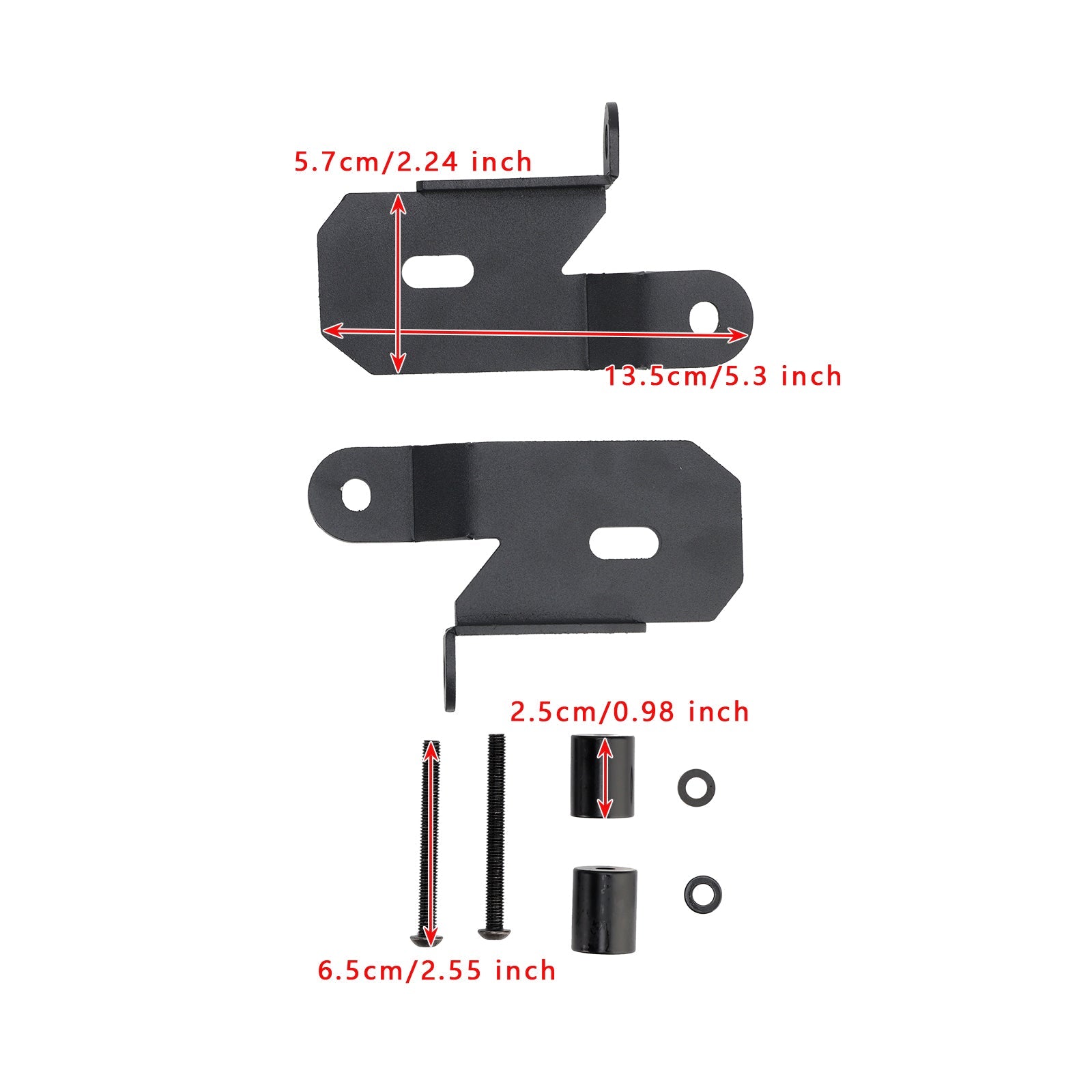 2 Pack 7318 A-Pillar Black Light Mount Brackets For Jeep Wrangler Jl 2018-2019