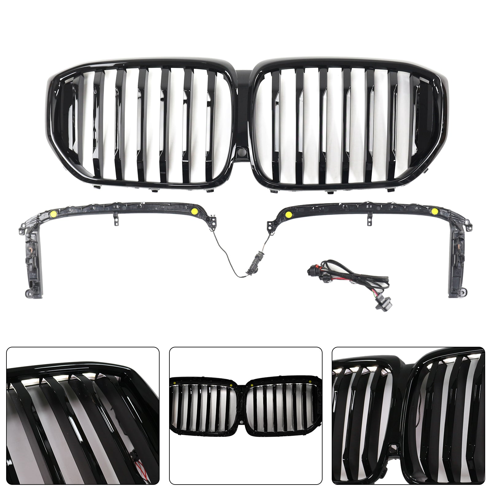 2019-2022 BMW X5 G05 M-Performance Gloss Black Front Kidney Grille Grill 51137454887