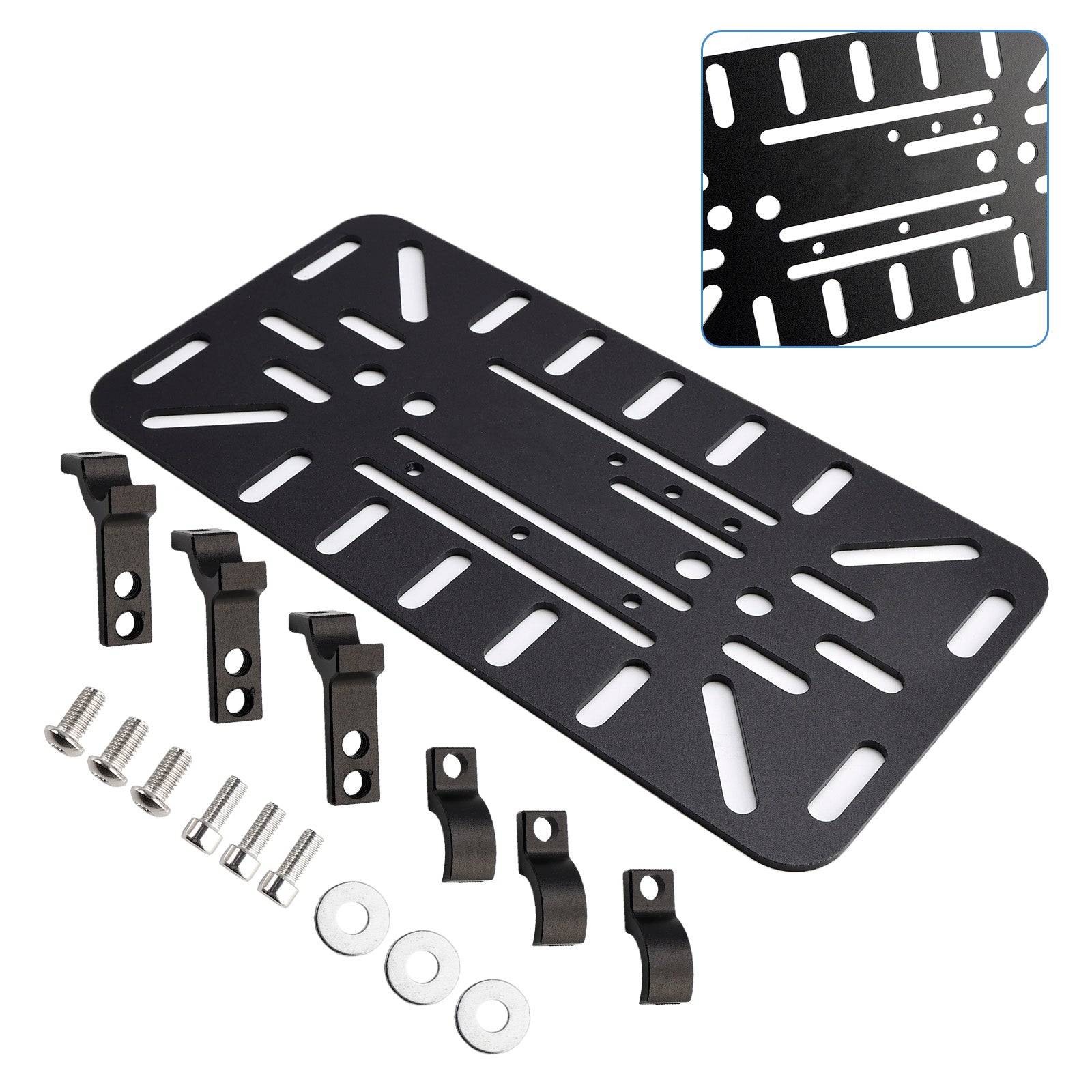 Universal Symmetrical Side Saddlebag Mounting Bracket Kit Black For Motorbike