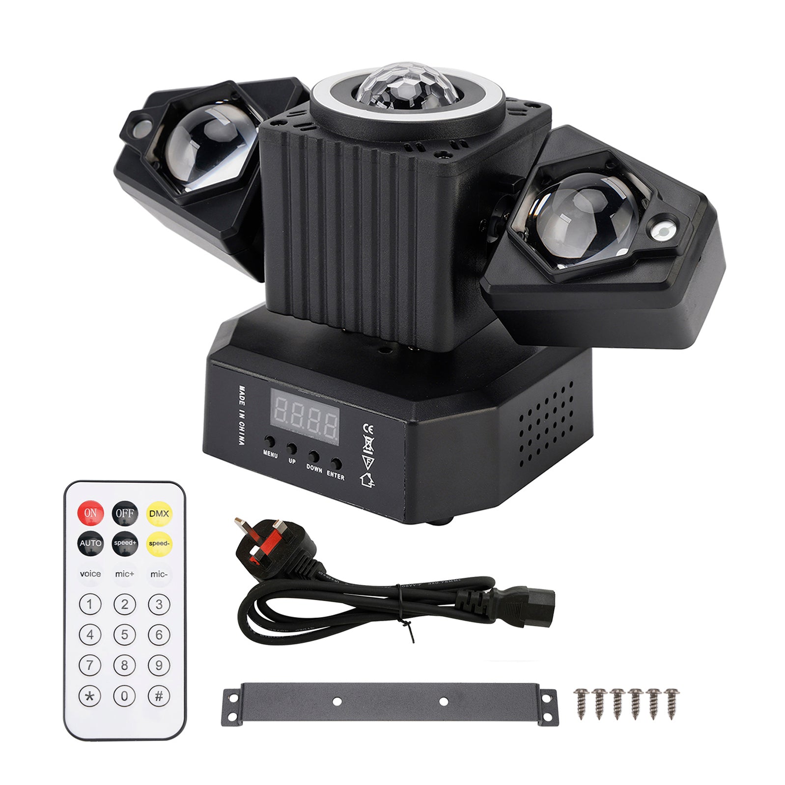 Moving Head Light Rotating Disco Ball Laser Beam Strobe Remote DMX Stage Light