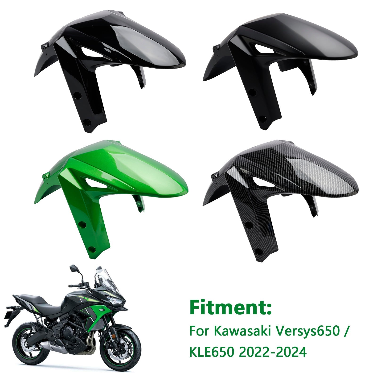 2022-2024 Kawasaki Versys 650 KLE650 Front Fender Mudguard Fairing