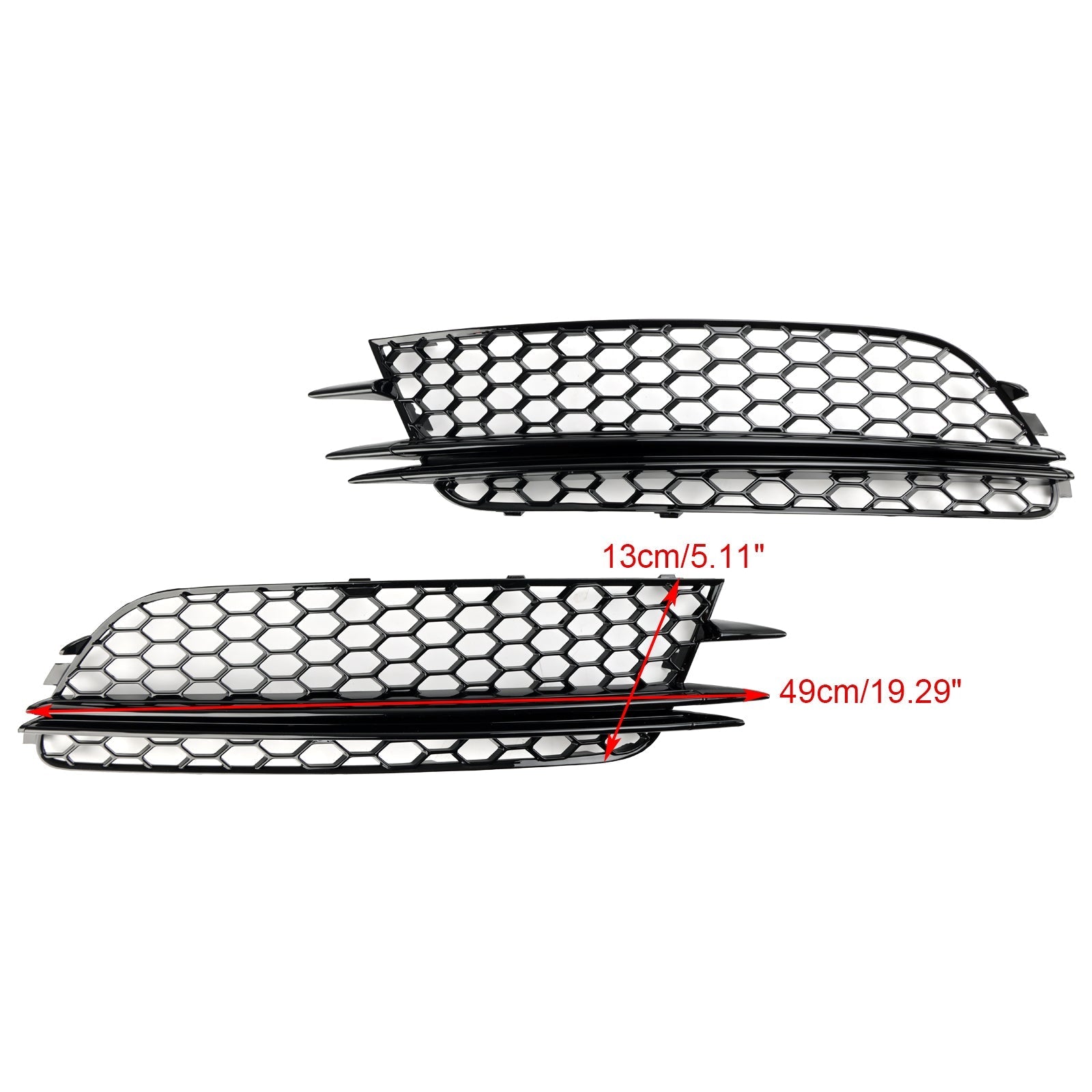 2012-2015 Audi A6 4G C7 2PCS Front Fog Light Cover Bezel Bumper Grille