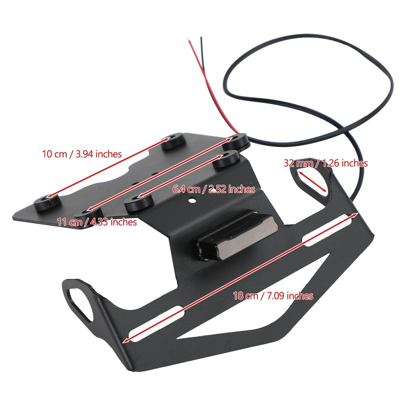 Areyourshop License Plate Holder Frame Bracket fit for Yamaha TENERE 700 / XTZ700 2019-2021
