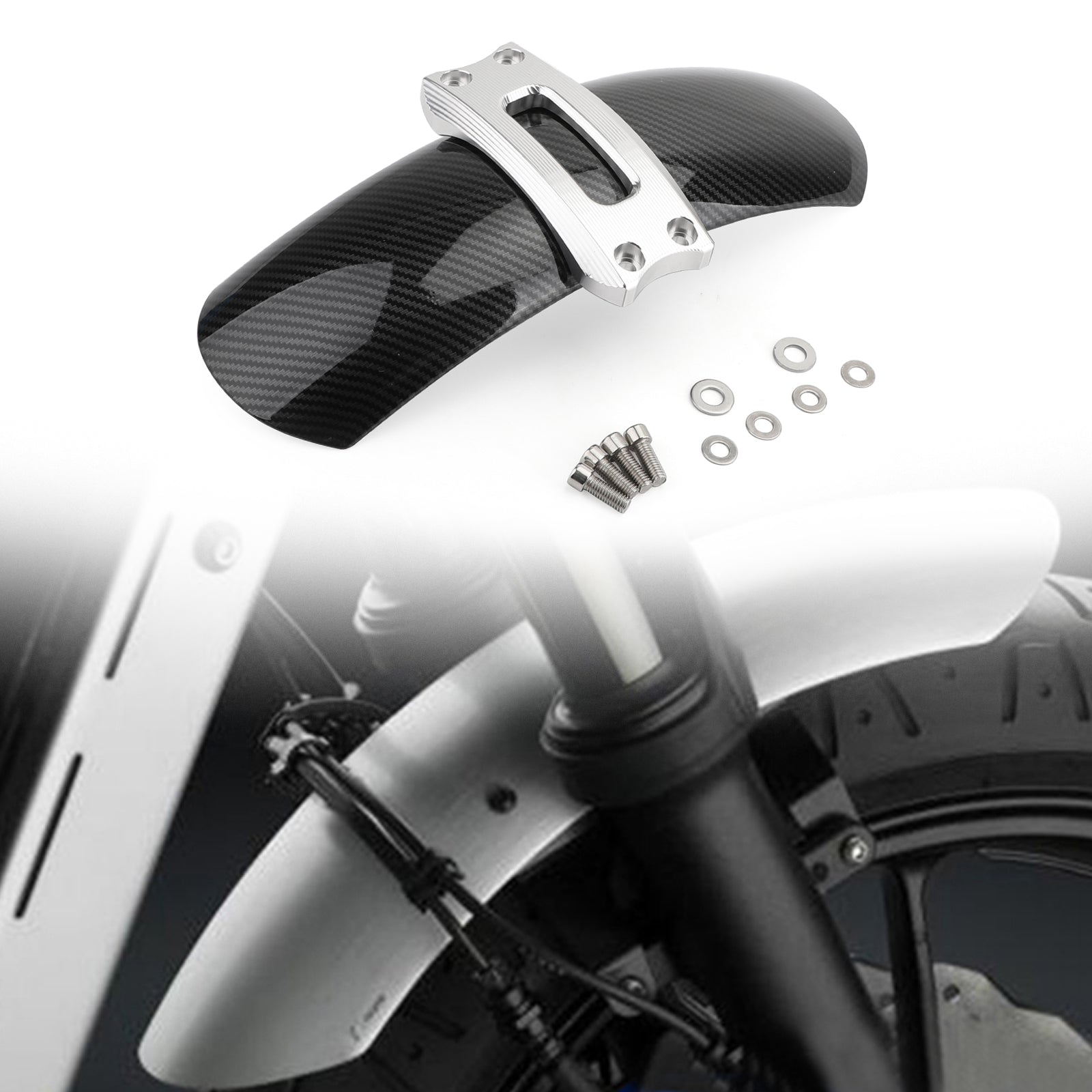 2016-2019 BMW R NINE T Scrambler Front Fender Mudguard Silver