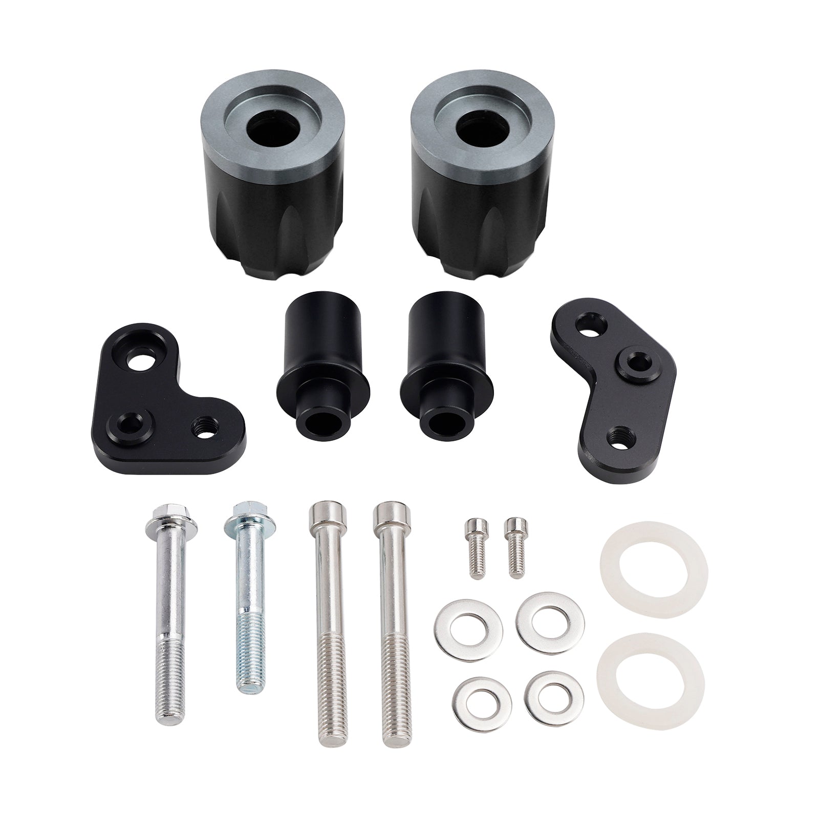 2024-2025 Kawasaki Zx-6R Zx 6R Cnc Anti-Crash Frame Sliders Protector Black Black