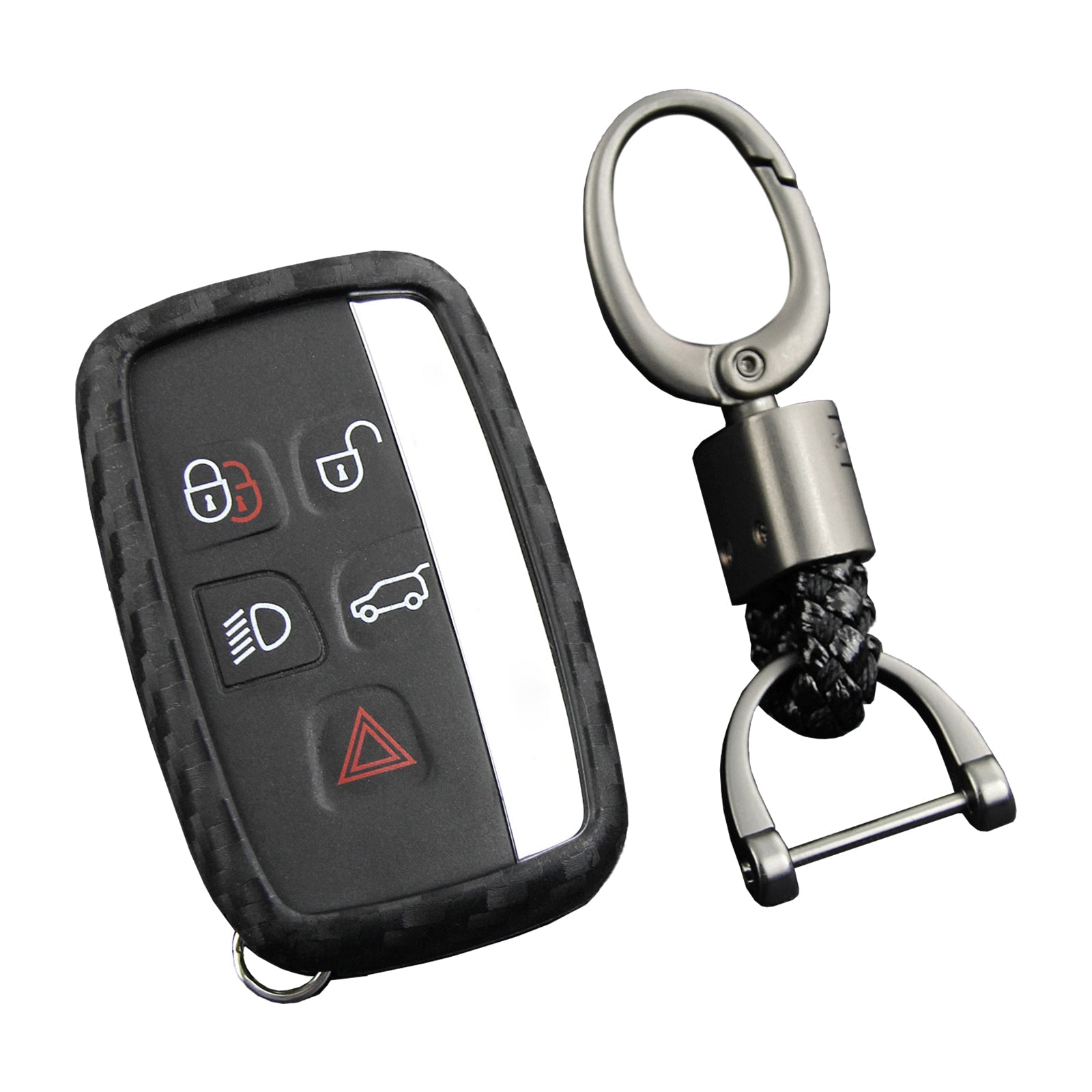 Leather Silicone Car Key Case Cover With Buckle For Range Rover