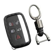 Leather Silicone Car Key Case Cover With Buckle For Range Rover