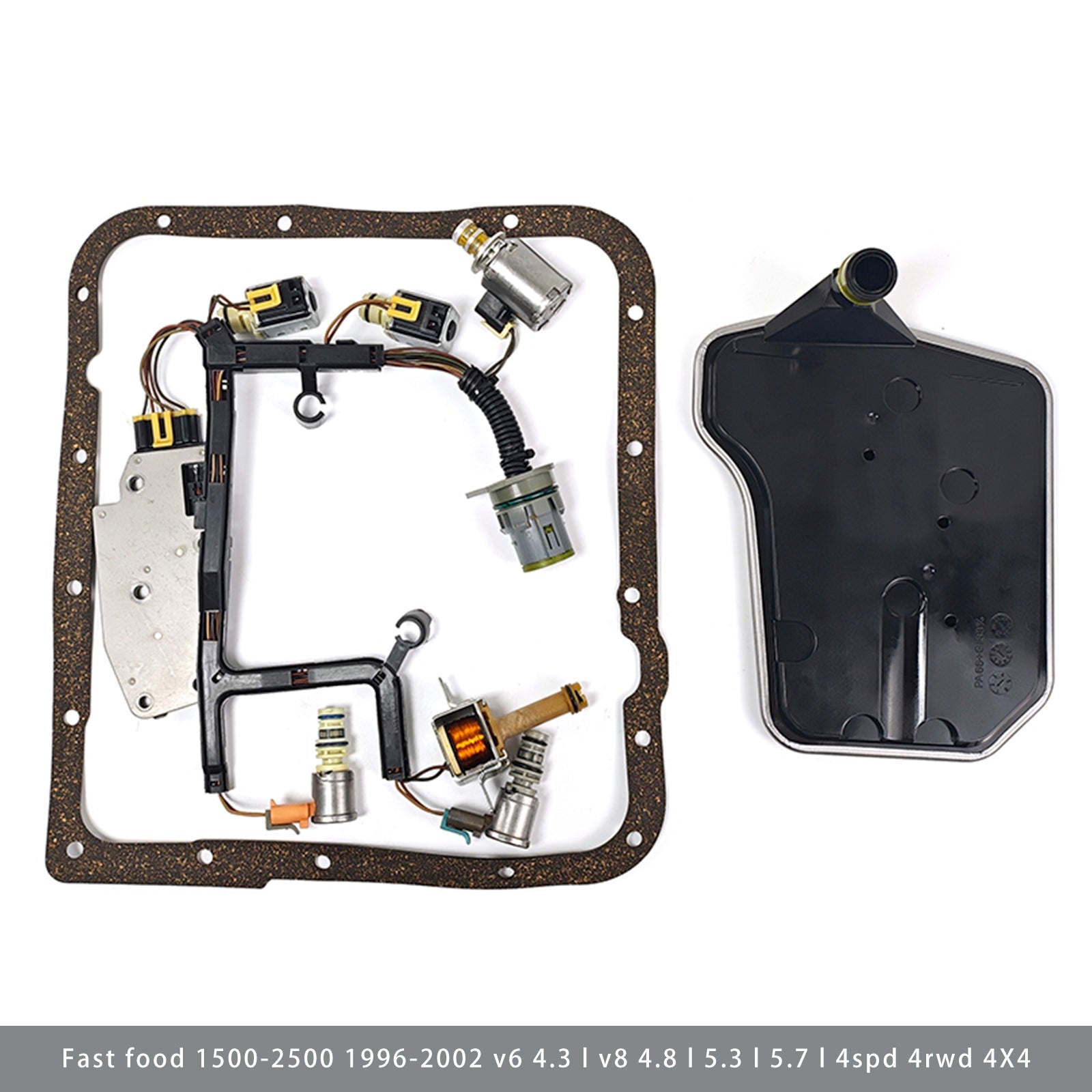 1996-2002 Fast food 1500-2500 v6 4.3 l v8 4.8 l 5.3 l 5.7 l 4spd 4rwd 4X4 4spd 4spd 9PCS 4L60E 4L65E Transmission Solenoid Kit 8677314