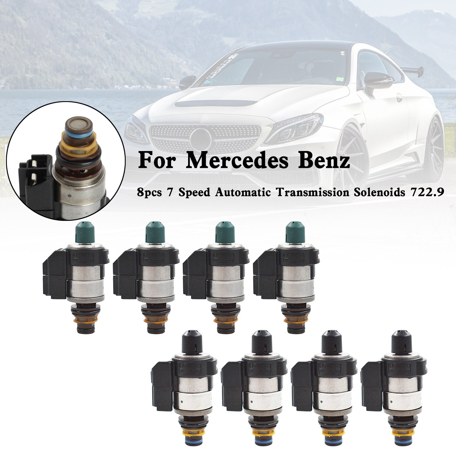 8pcs 7 Speed Automatic Transmission Solenoids 722.9 For Mercedes Benz Fedex Express