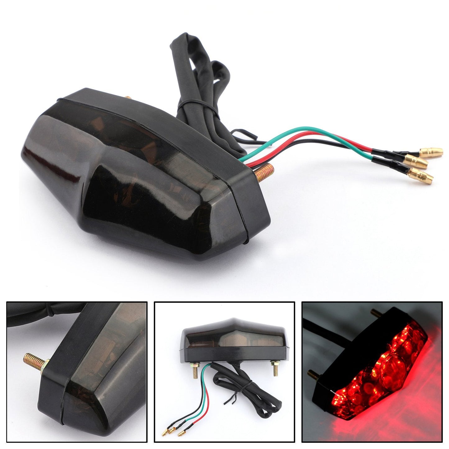 Universal ABS LED Smoke 12V Brake Stop Running Rear Tail Light Lamp Smoke