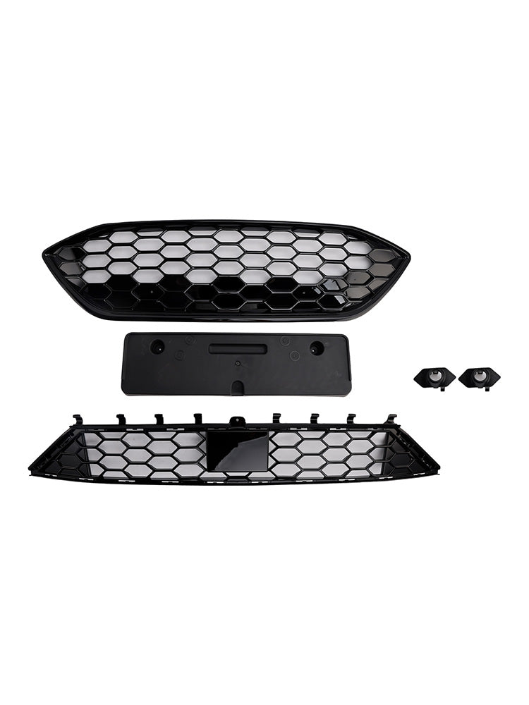 2018-2021 Ford Focus ST + ST Line MK4 Front Bumper Grille Grill Black