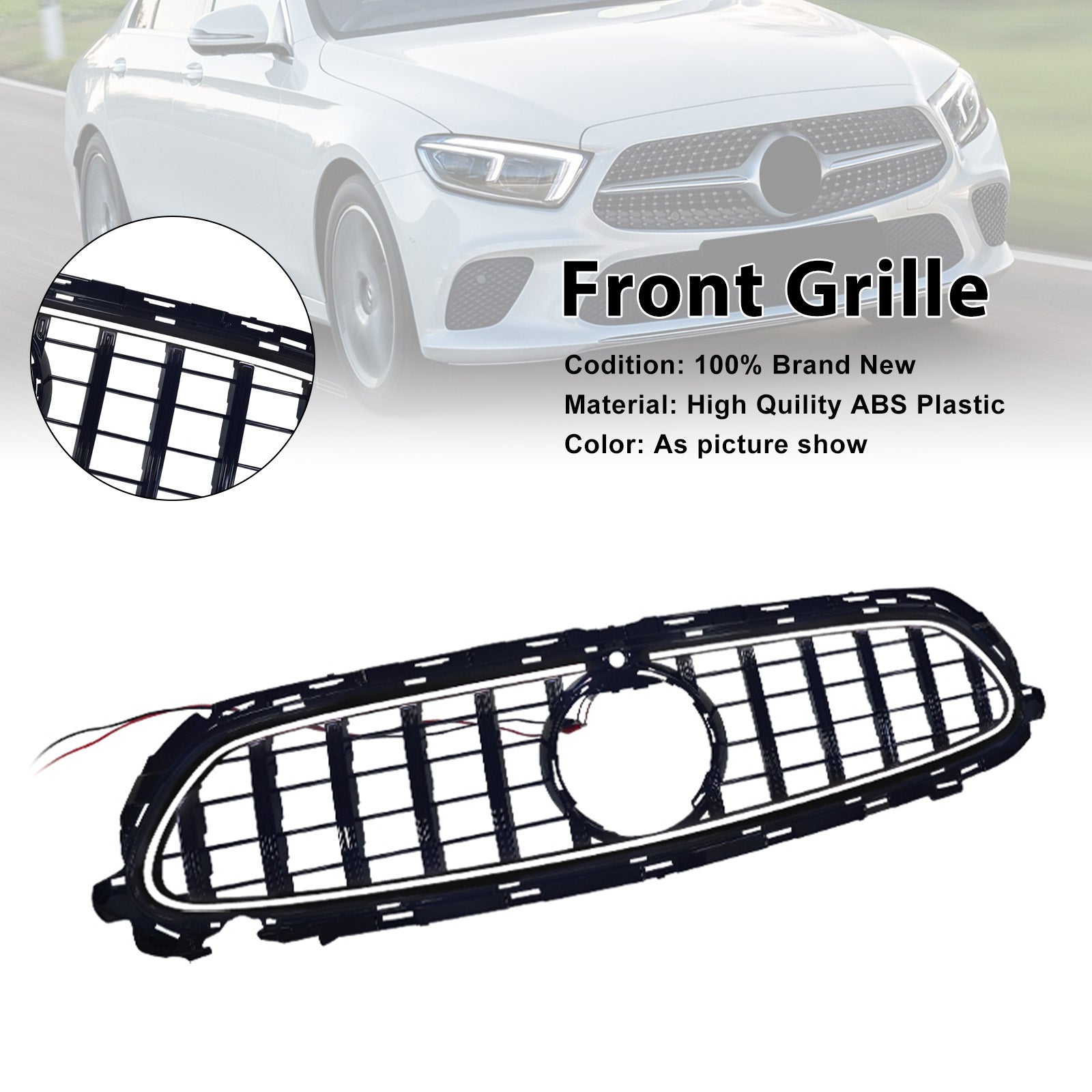 2020-2023 Fit Mercedes Benz E Class W213 E260 E300 E350 Front Grill Grille
