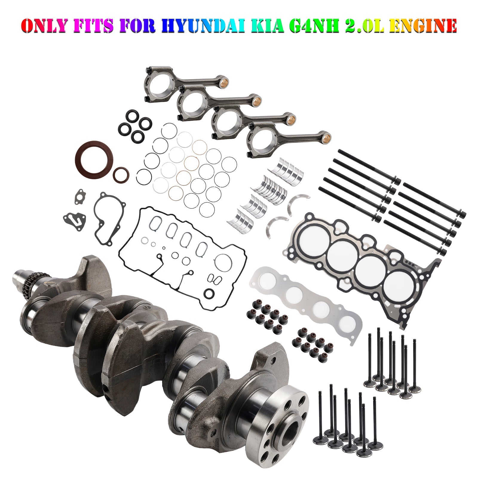 2019?Cpresent Kia Soul (SK3) G4NH 2.0L Engine Overhaul Rebuild Kit Crankshaft Con Rods 231102E510