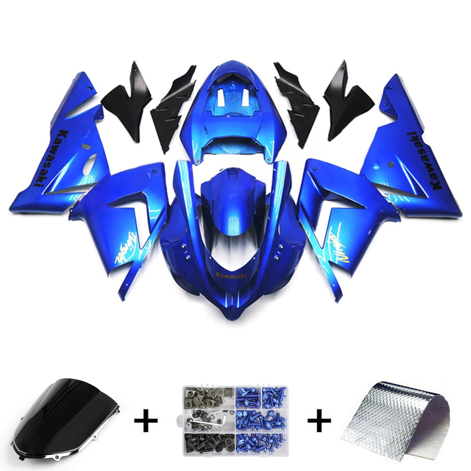 2004-2005 Kawasaki ZX10R Fairing Kit Bodywork Plastic ABS