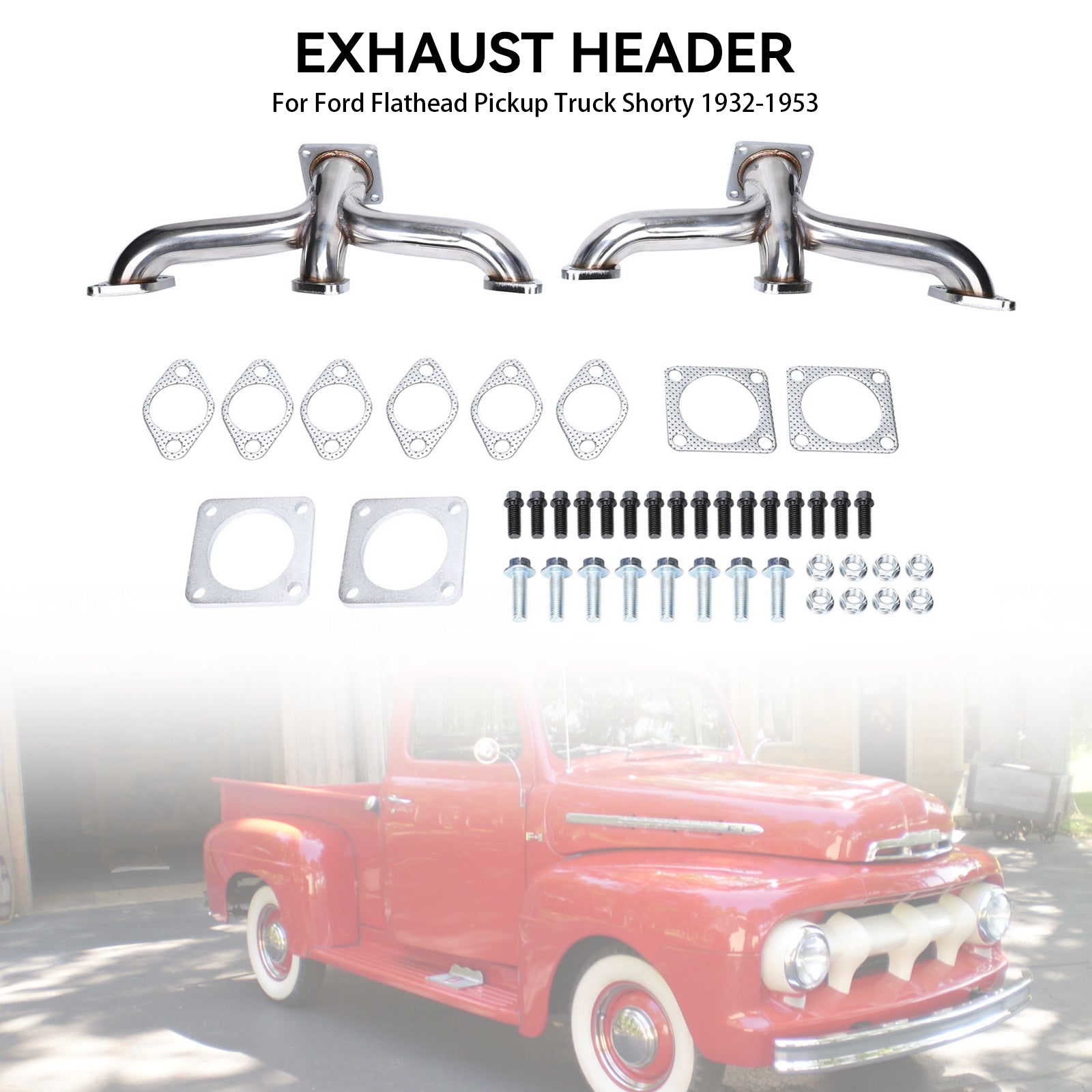 1932-1953 Ford Flathead Pickup Truck Shorty V8 Exhaust Header Manifold