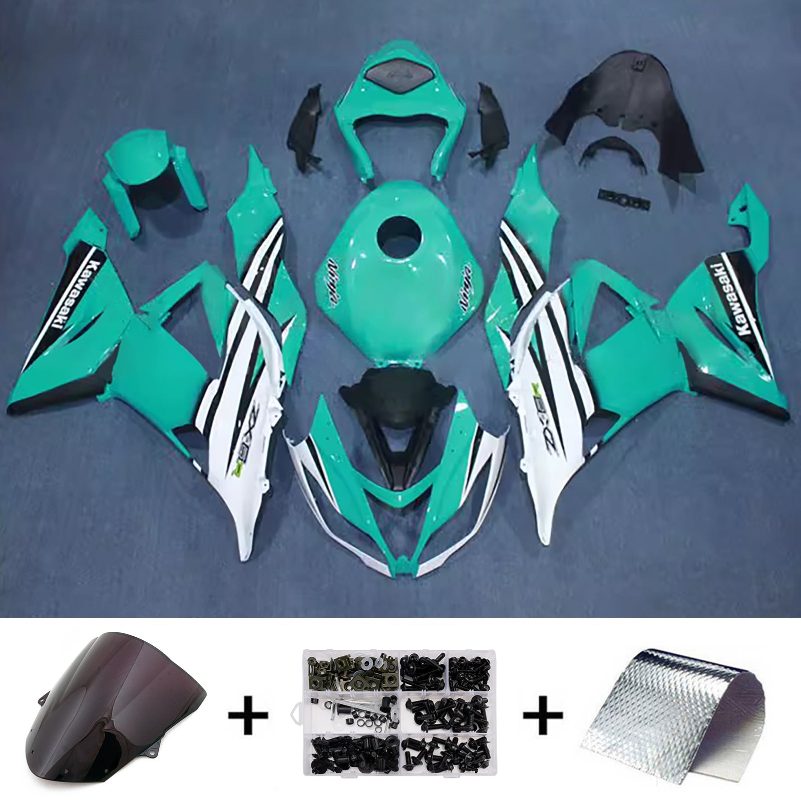 Injection Fairing Kit Bodywork Plastic ABS fit For Kawasaki ZX6R 636 2013-2018