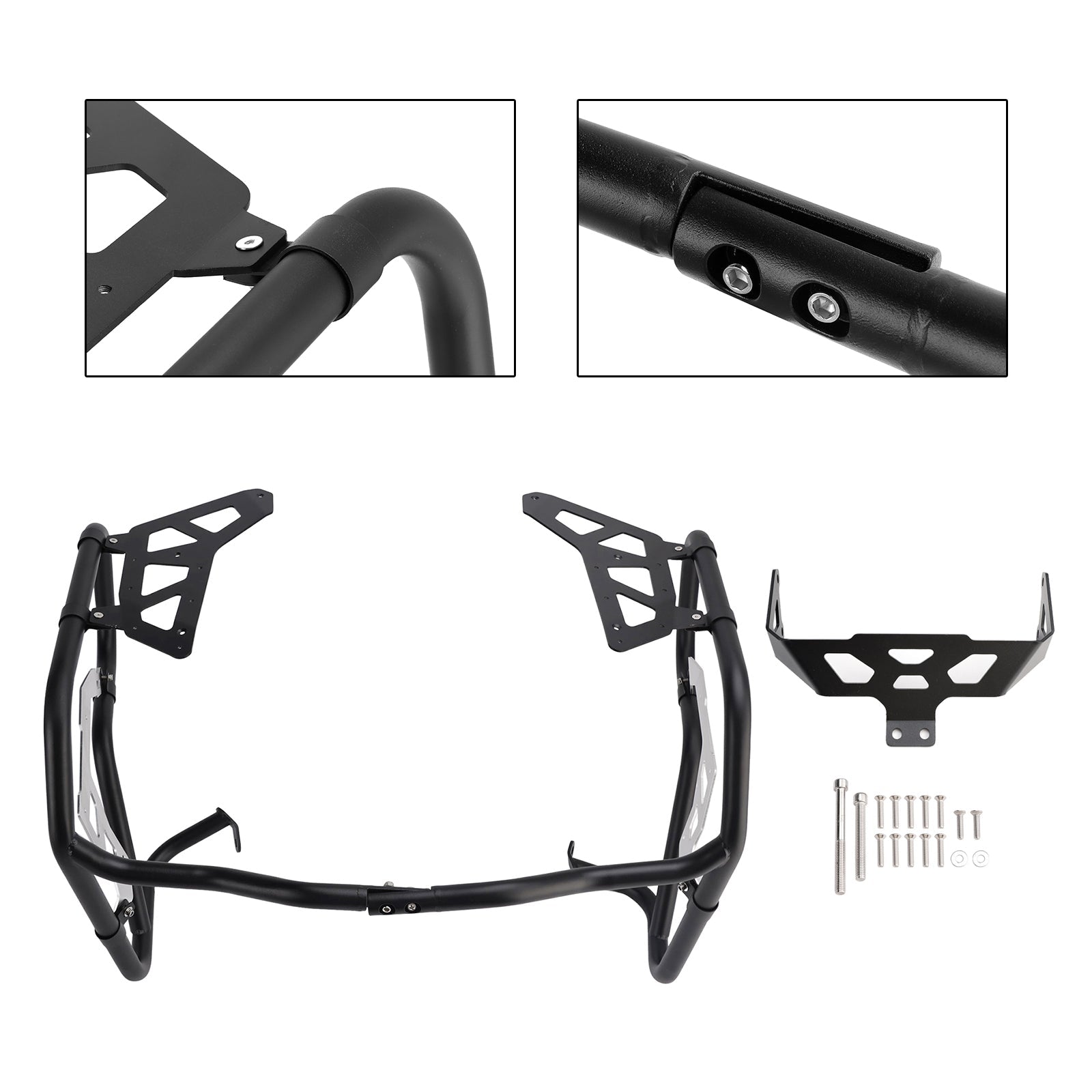 2024-2026 Fit Black For Bmw R1300Gs Crash Bar Lower Engine Guard Steel Frame Adv