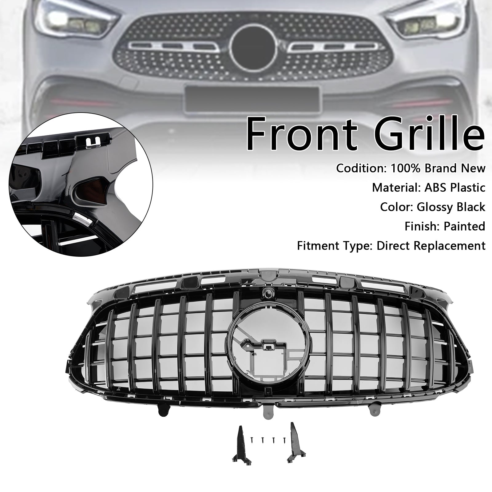 2020-2023 Mercedes Benz GLA-Class H247 Deluxe Front Bumper Grille Grill