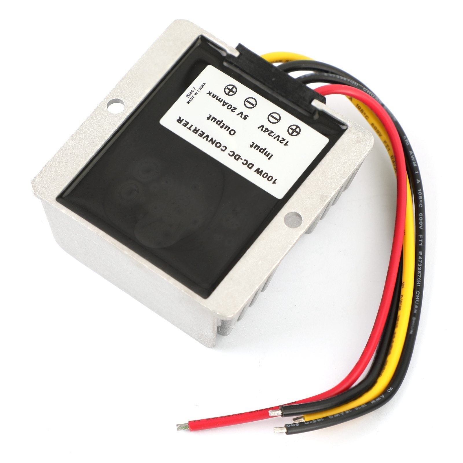 Areyourshop WaterProof 12V/24V to 5V 20A 100W Step Down DC/DC Power Converter Regulator