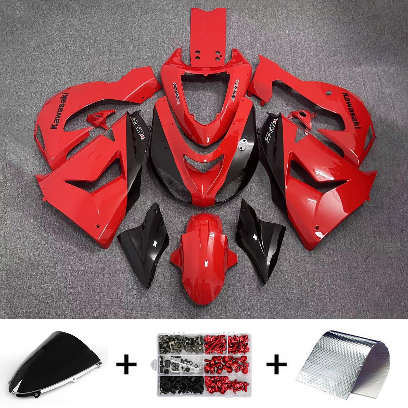 2006-2007 Kawasaki ZX10R Fairing Kit Bodywork Plastic ABS