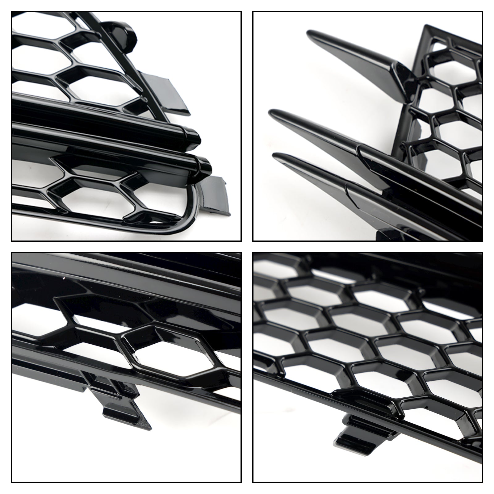 2012-2015 Audi A6 4G C7 2PCS Front Fog Light Cover Bezel Bumper Grille