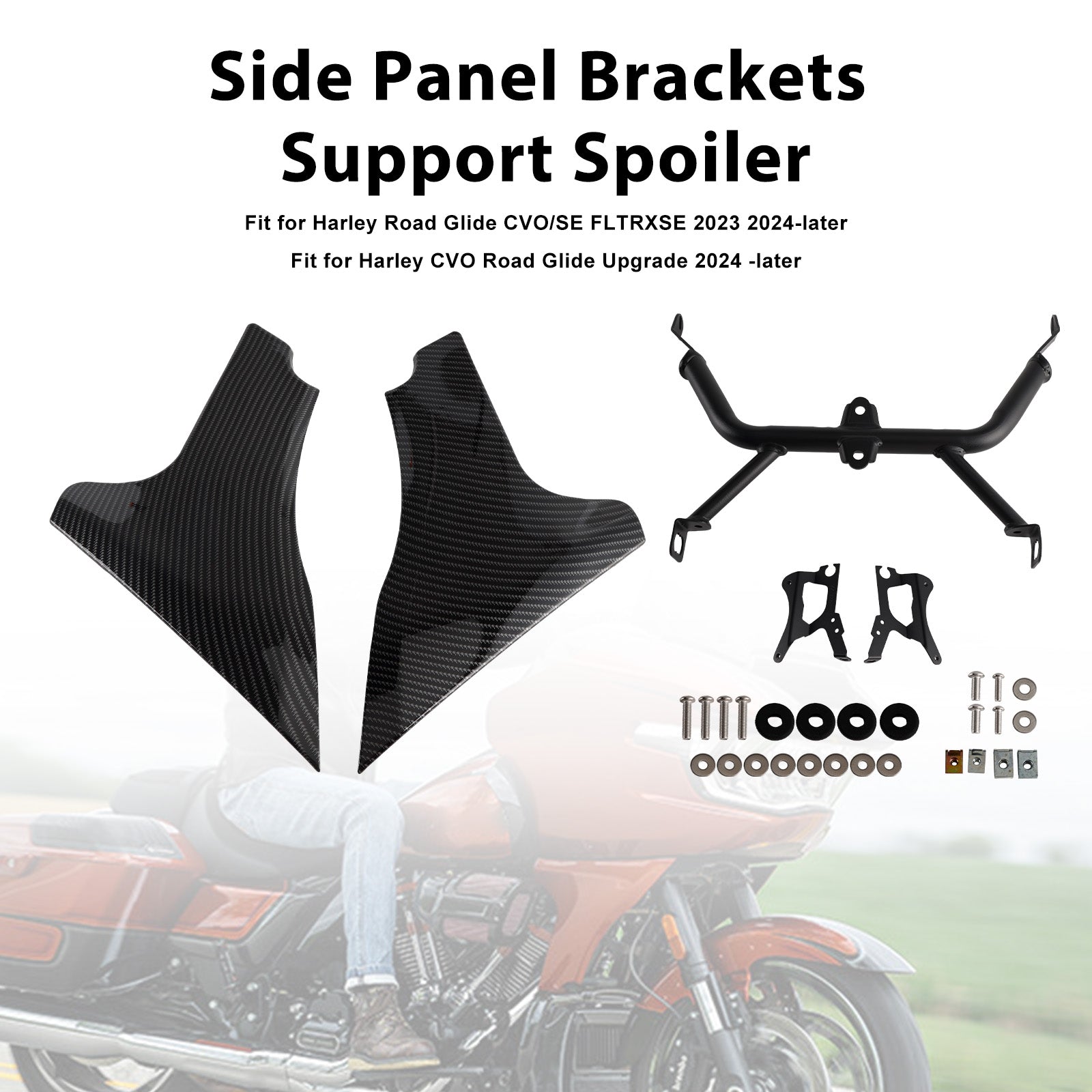 2024 -later Harley CVO Road Glide Upgrade Side Panel Brackets Support Spoiler