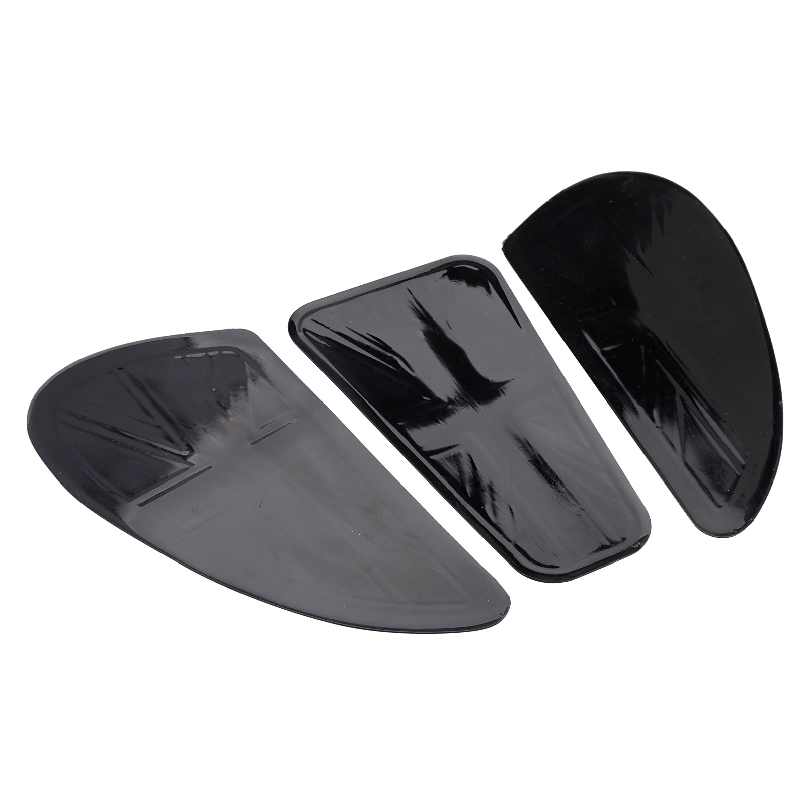 Gas Tank Knee Pads - Union Jack - Red - Retro Cafe Racer Tank Pads Protectors