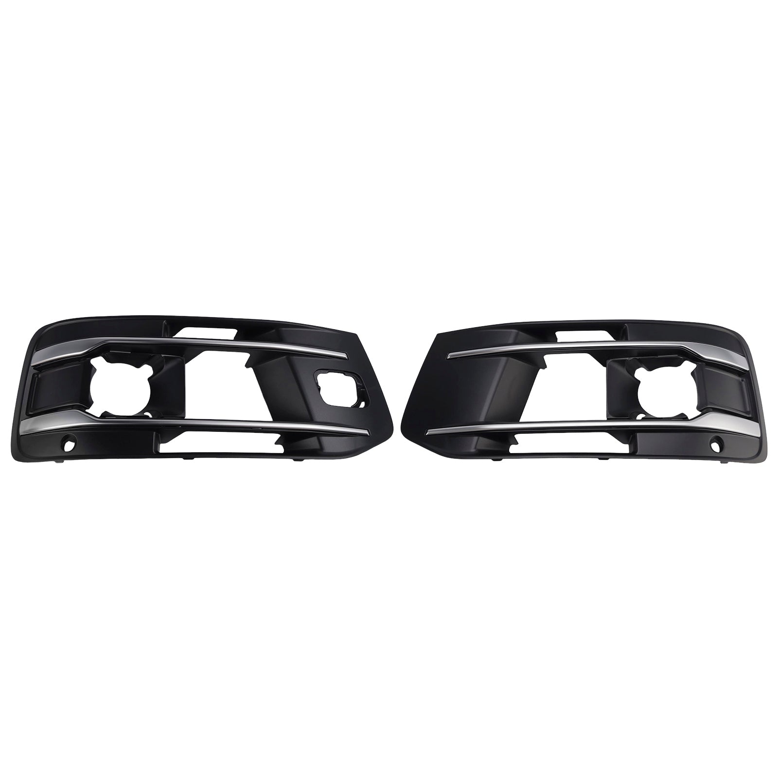 2016-2019 Fit Audi Q7 2PCS Front Bumper Fog Light Grille Cover 4M0807682AA4W3