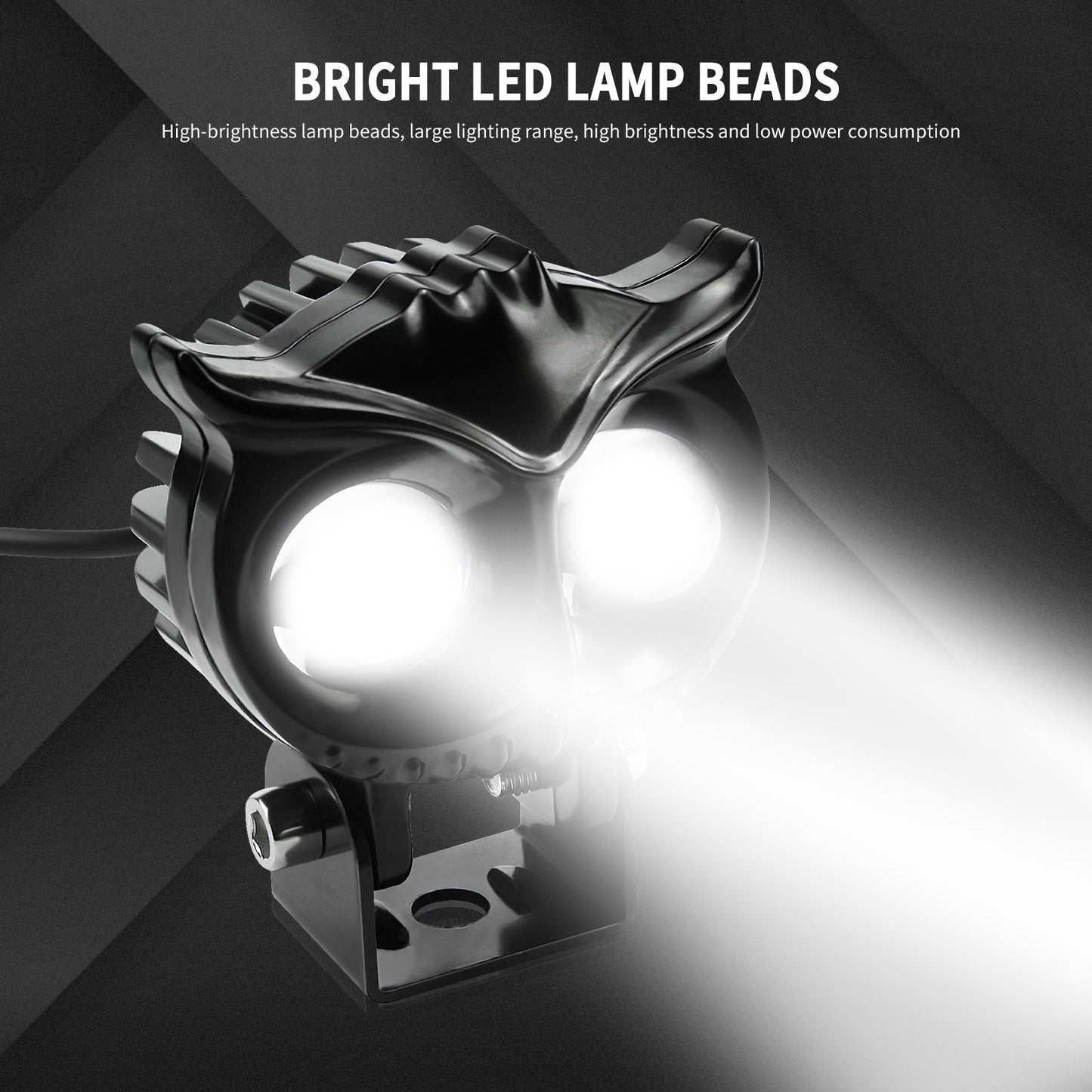 Led Electric Motobike Scooter Light Ultra Bright Waterproof Headlight Owl Motor Generic